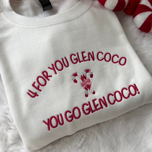 4 FOR YOU GLEN COCO! EMBROIDERED SWEATSHIRT