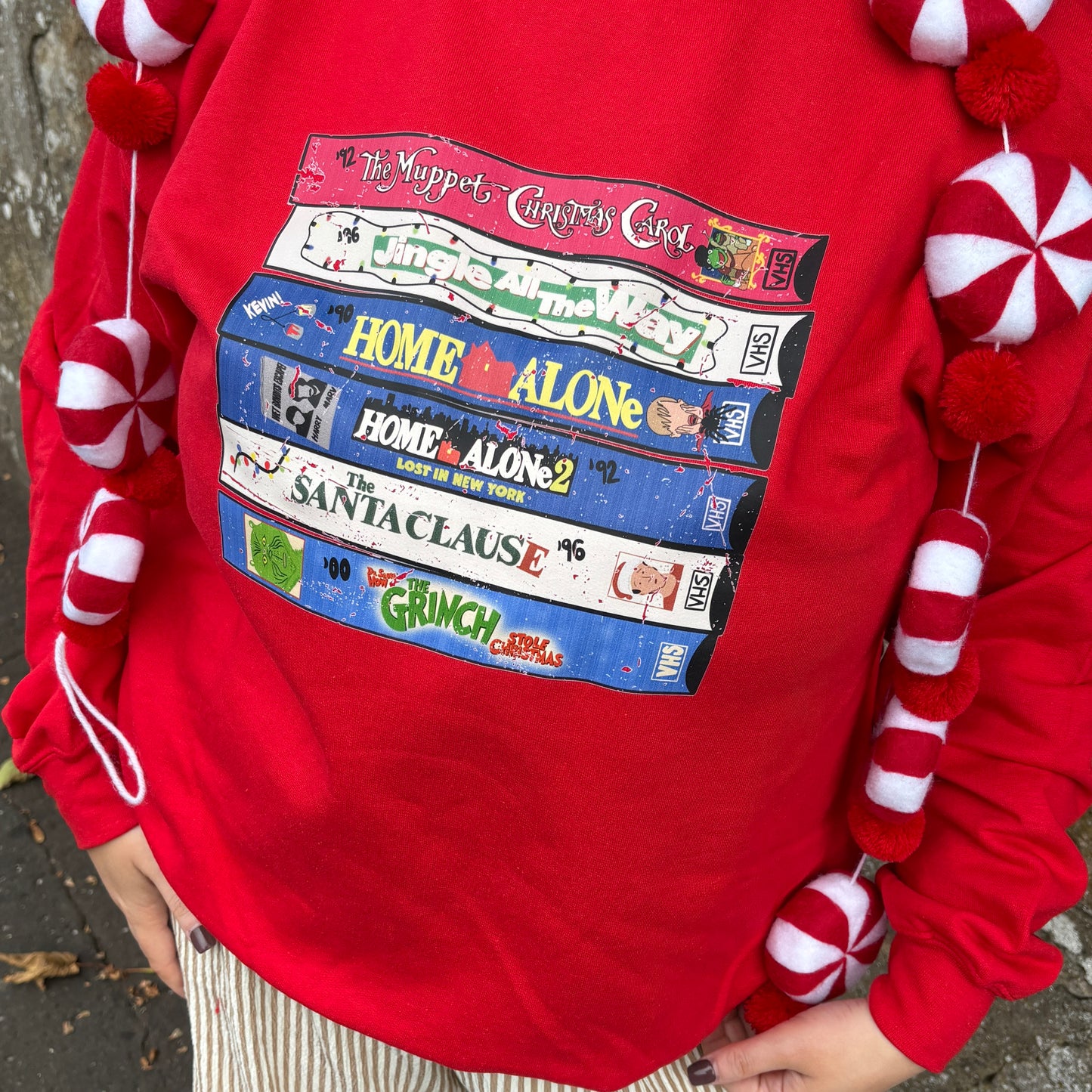 90'S CHRISTMAS VHS PRINTED T-SHIRT/ SWEATSHIRT