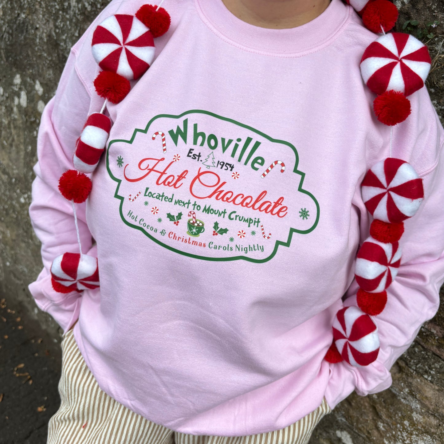 WHOVILLE HOT CHOCOLATE PRINTED T-SHIRT/ SWEATSHIRT