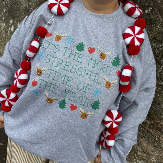 MOST STRESSFUL TIME OF THE YEAR CHRISTMAS PRINTED T-SHIRT/ SWEATSHIRT