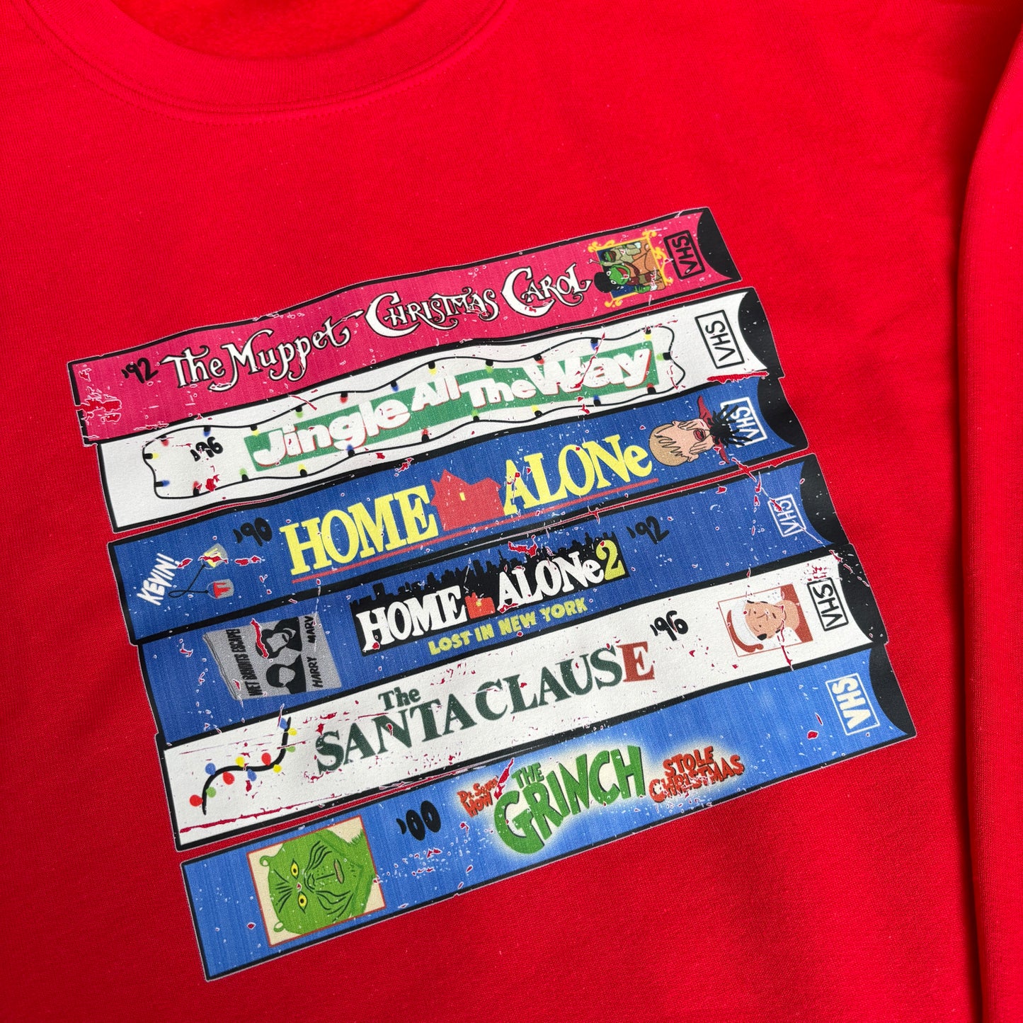 90'S CHRISTMAS VHS PRINTED T-SHIRT/ SWEATSHIRT