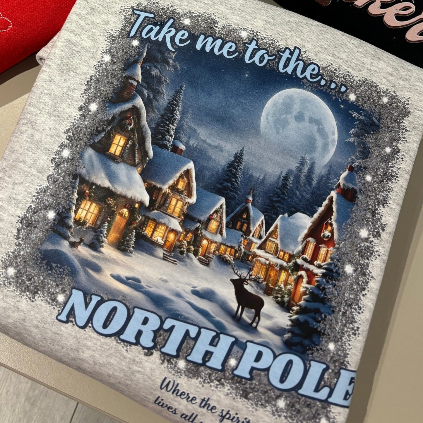 TAKE ME TO THE NORTH POLE PRINTED T-SHIRT/ SWEATSHIRT