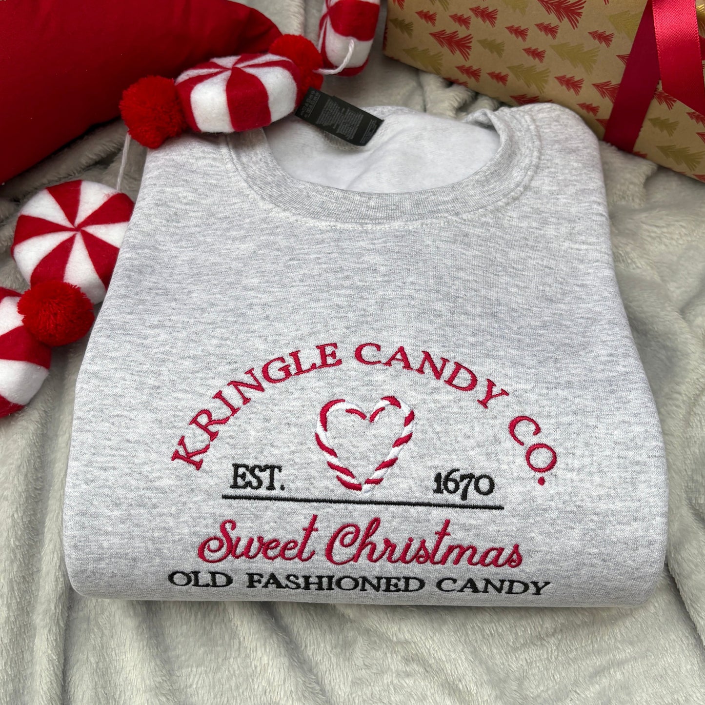 KRINGLE CANDY CO EMBROIDERED SWEATSHIRT