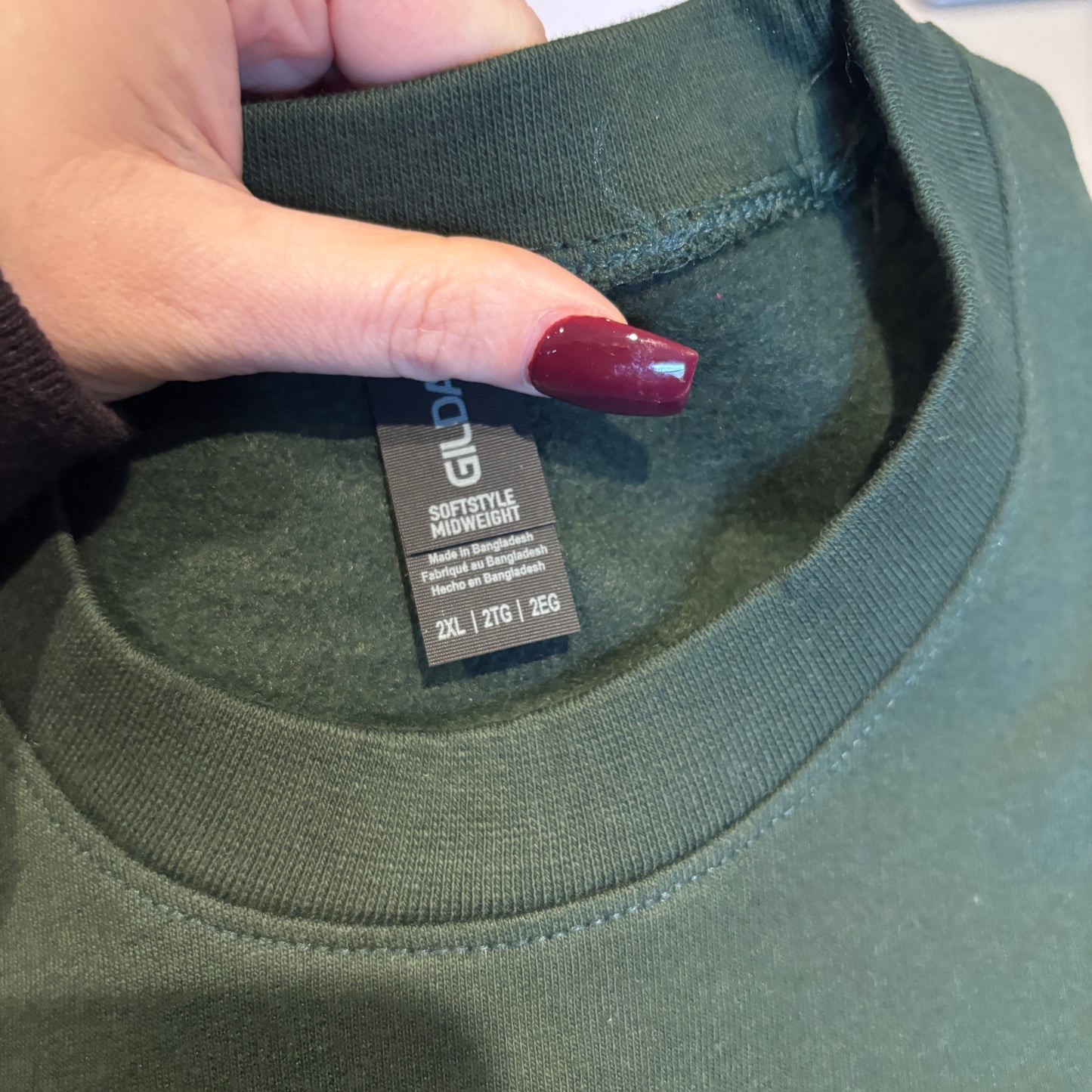 XXL GREEN PUMPKIN SPICE & PLOT TWIST EMBROIDERED SWEATSHIRT *SECONDS*