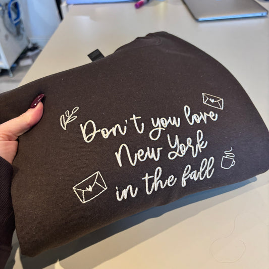 LARGE CHOC NY IN THE FALL EMBROIDERED SWEATSHIRT *SAMPLE*