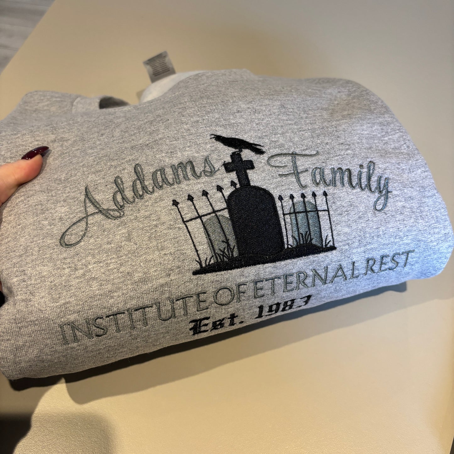 4XL MARL ADDAMS FAMILY EMBROIDERED SWEATSHIRT *SAMPLE*