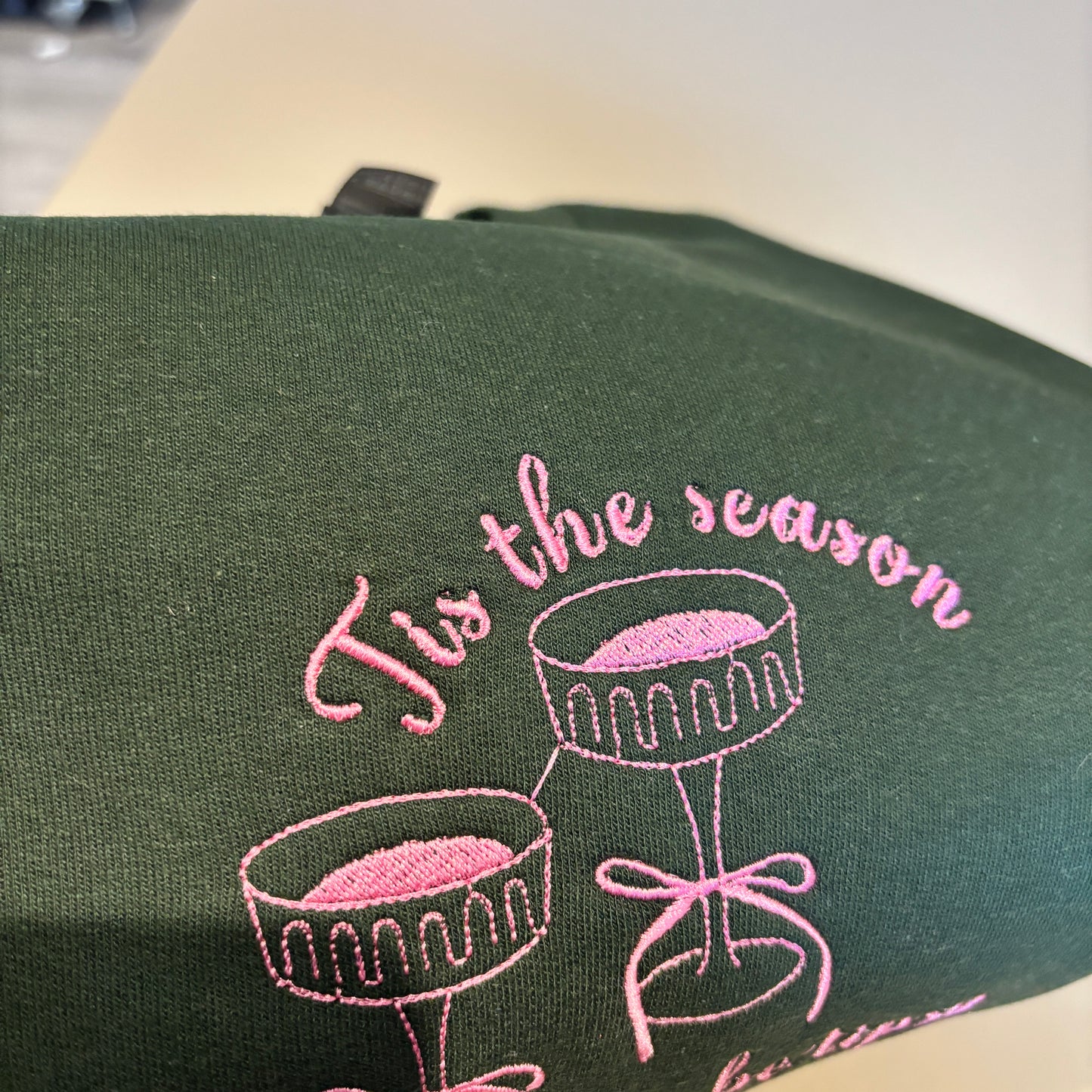 LARGE TIS THE SEASON EMBROIDERED SWEATSHIRT *SECONDS*