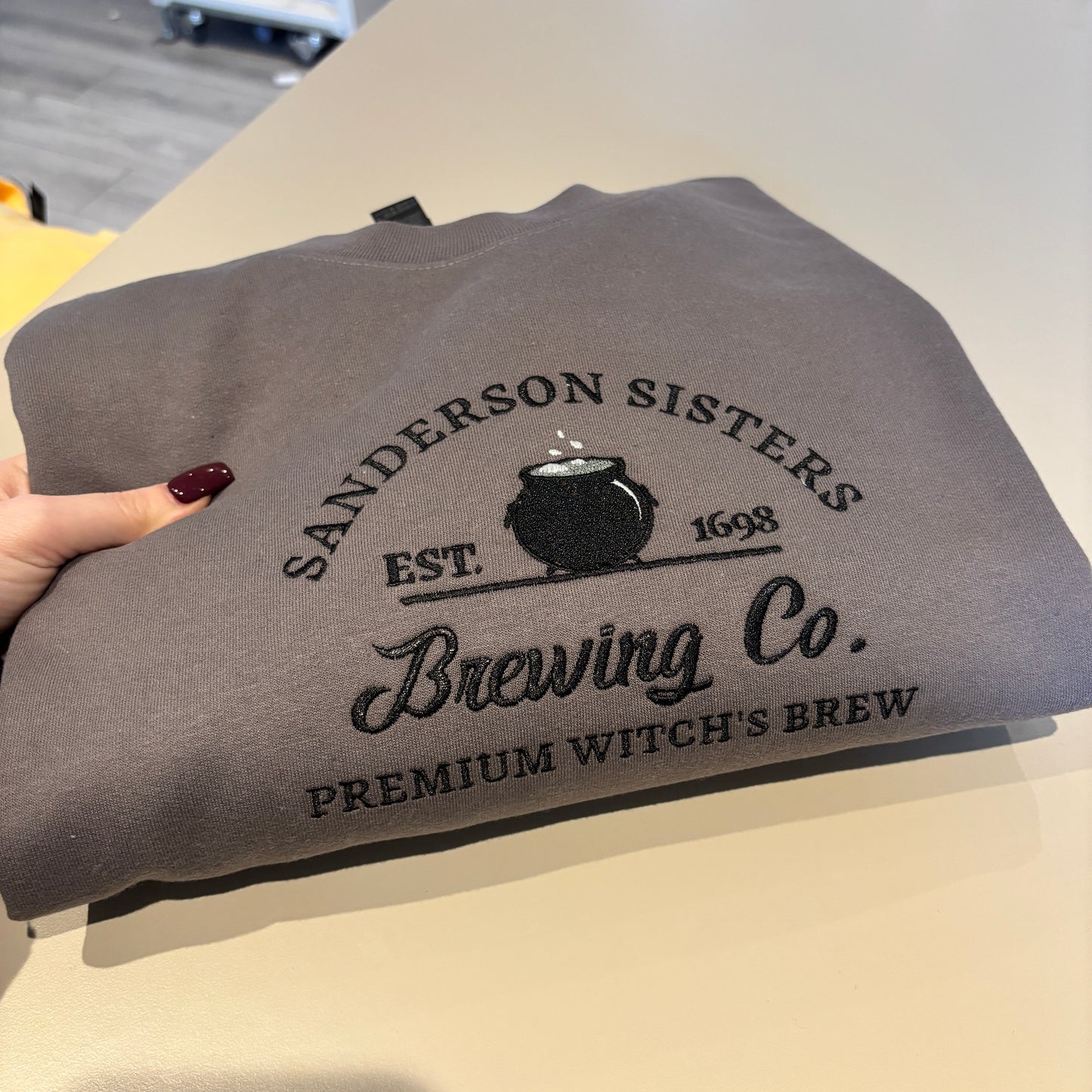 3XL CHARCOAL SANDERSON EMBROIDERED SWEATSHIRT *SAMPLE*