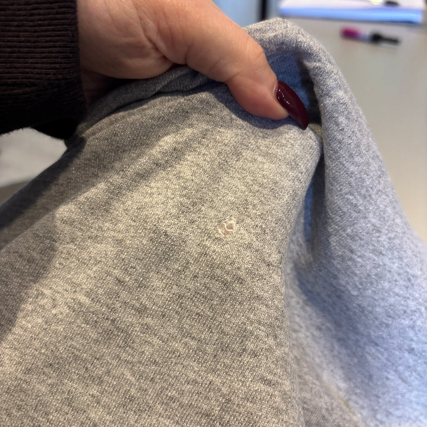 XL MARL GHOST APPLIQUE EMBROIDERED SWEATSHIRT *SECONDS*