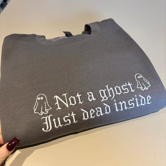 XXL NOT A GHOST EMBROIDERED SWEATSHIRT *SAMPLE*