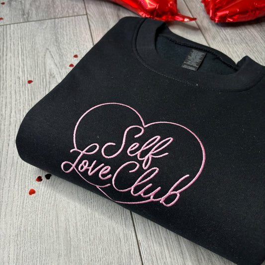 SELF LOVE CLUB EMBROIDERED SWEATSHIRT