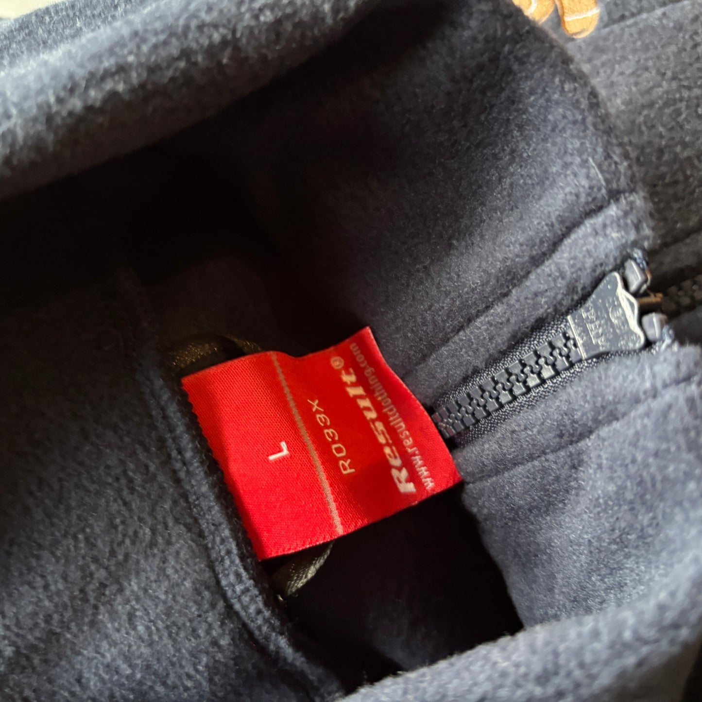 LARGE NAVY TIS THE SEASON EMBROIDERED FLEECE *SAMPLE*