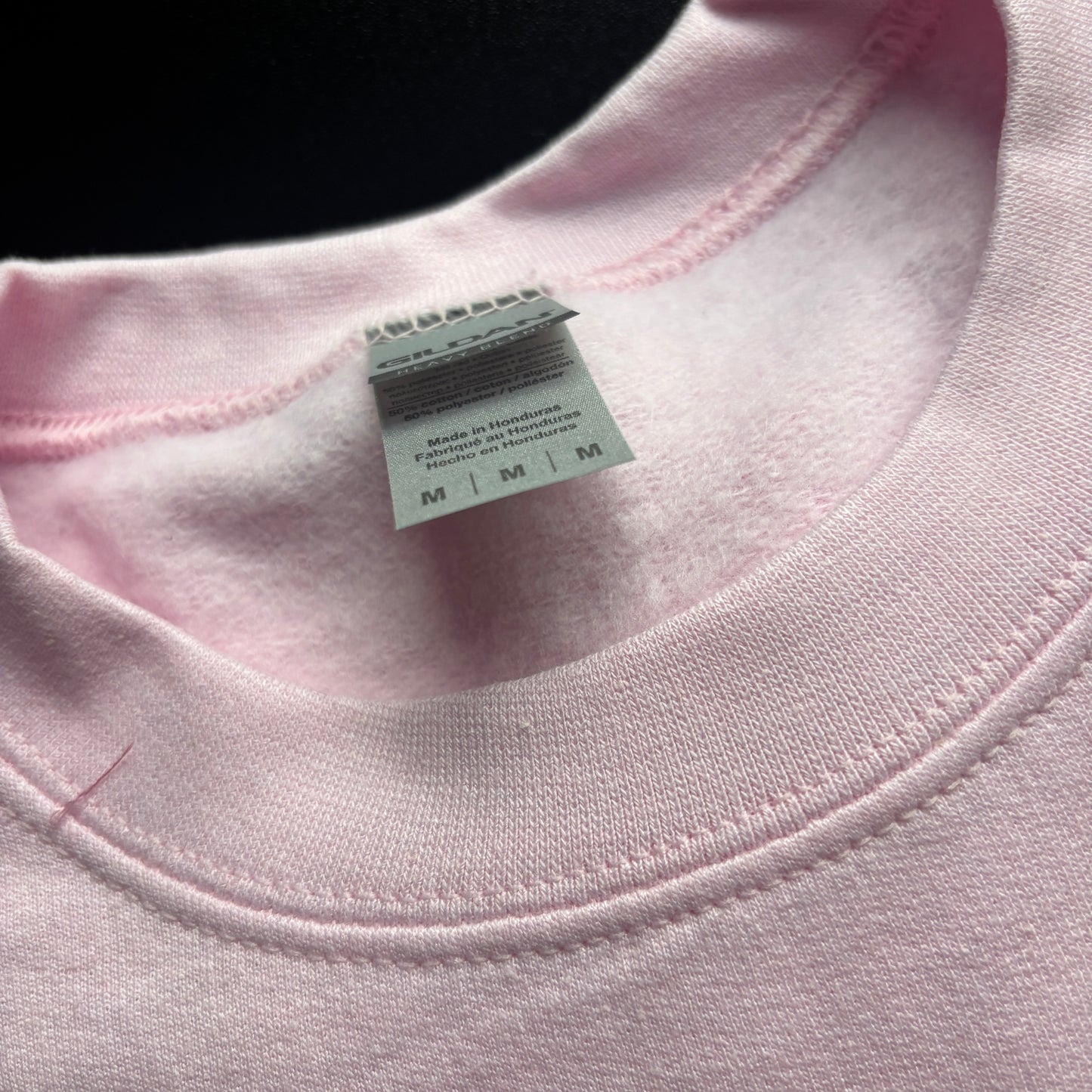 MEDIUM PINK LET ME OVERTHINK EMBROIDERED SWEATSHIRT *SECONDS*