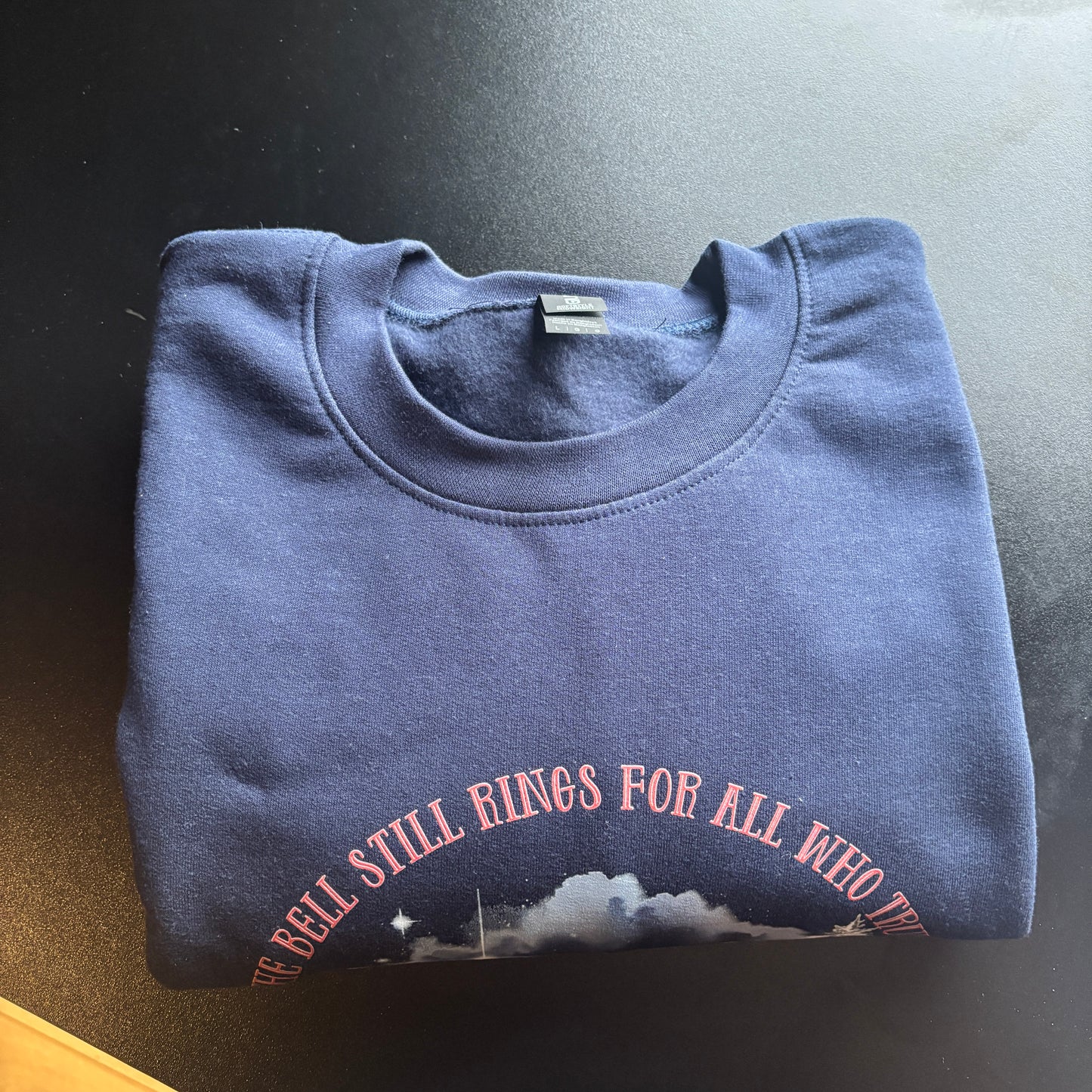 LARGE NAVY POLAR EXPRESS PRINTED SWEATSHIRT *SAMPLE*