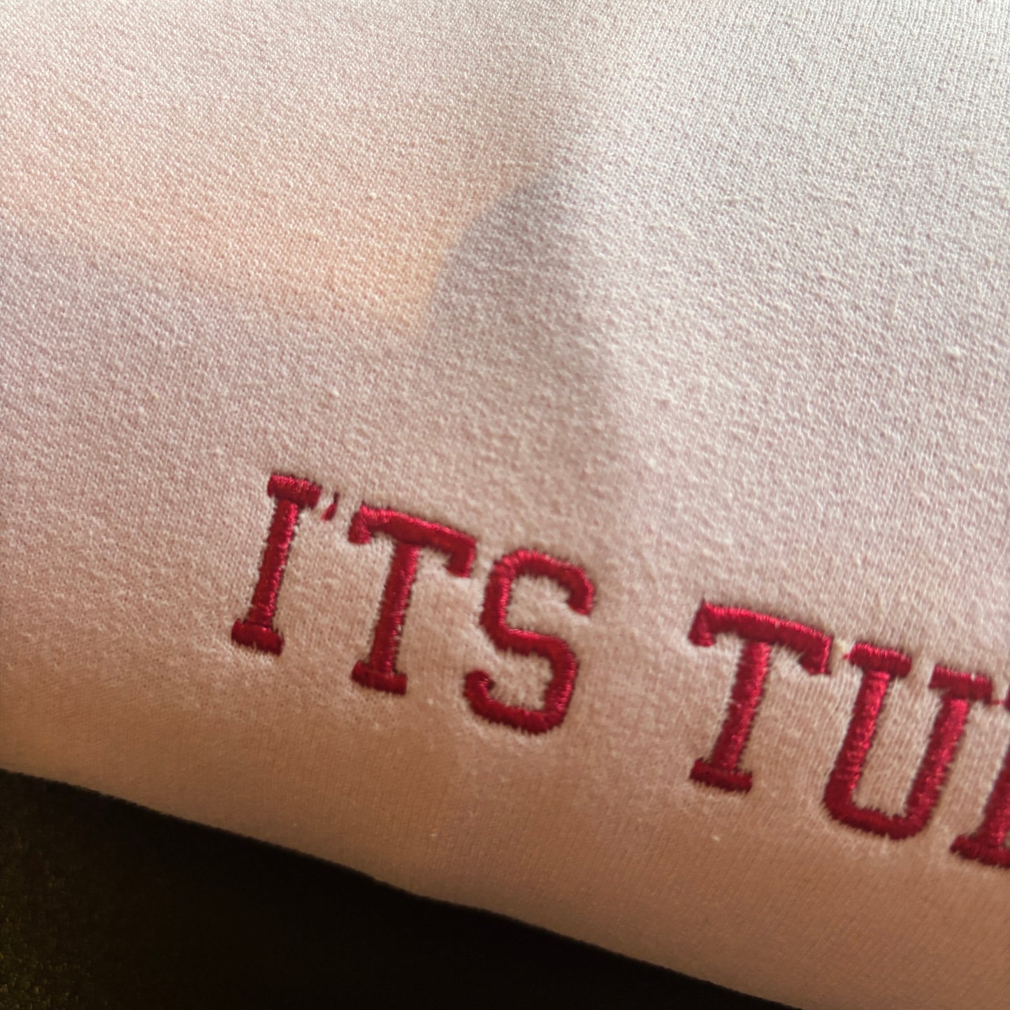 XL PINK TURBO TIME EMBROIDERED SWEATSHIRT *SECONDS*