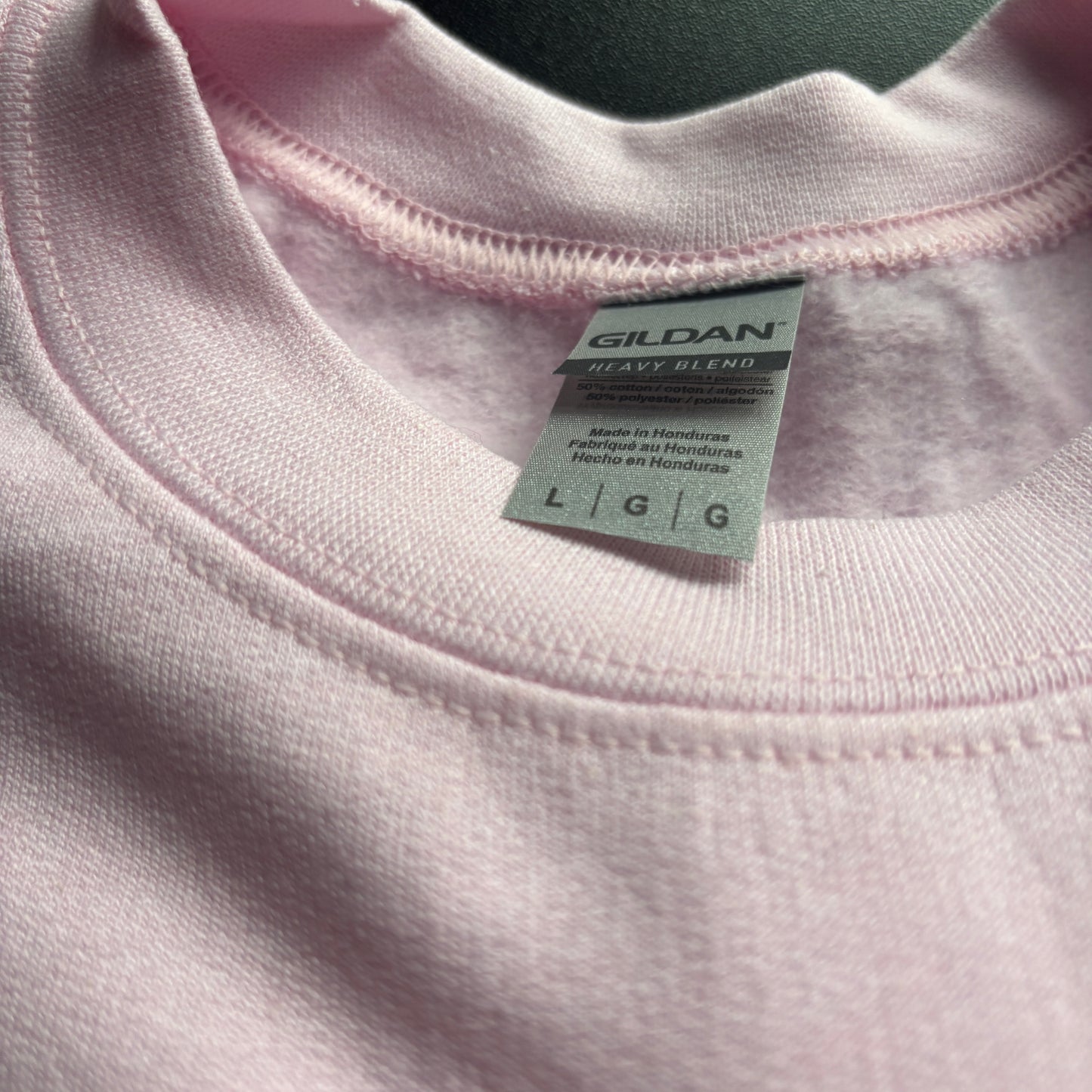 LARGE PINK NO CELL PHONES EMBROIDERED SWEATSHIRT *SAMPLE*