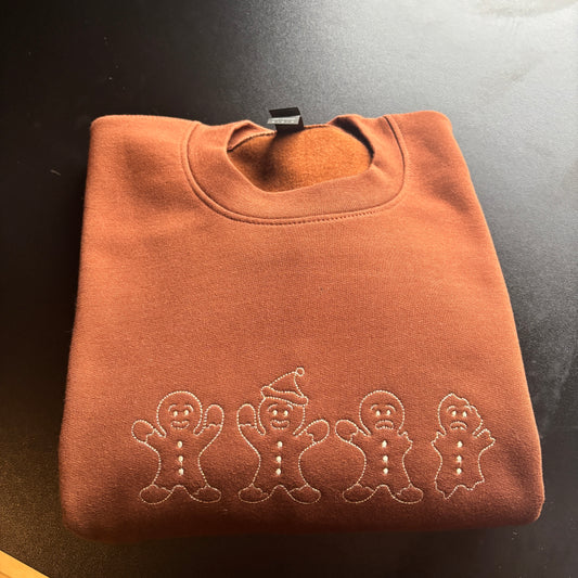 MEDIUM RUST GINGERBREAD EMBROIDERED SWEATSHIRT *SAMPLE*