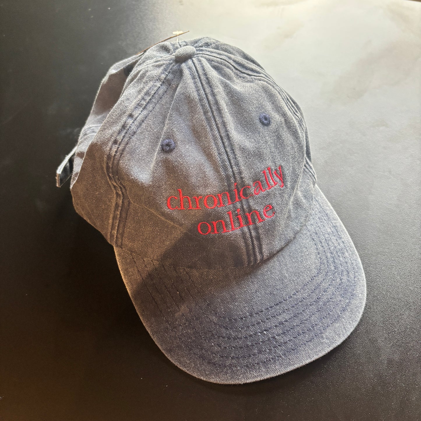 CHRONICALLY ONLINE EMBROIDERED CAP *SAMPLE*
