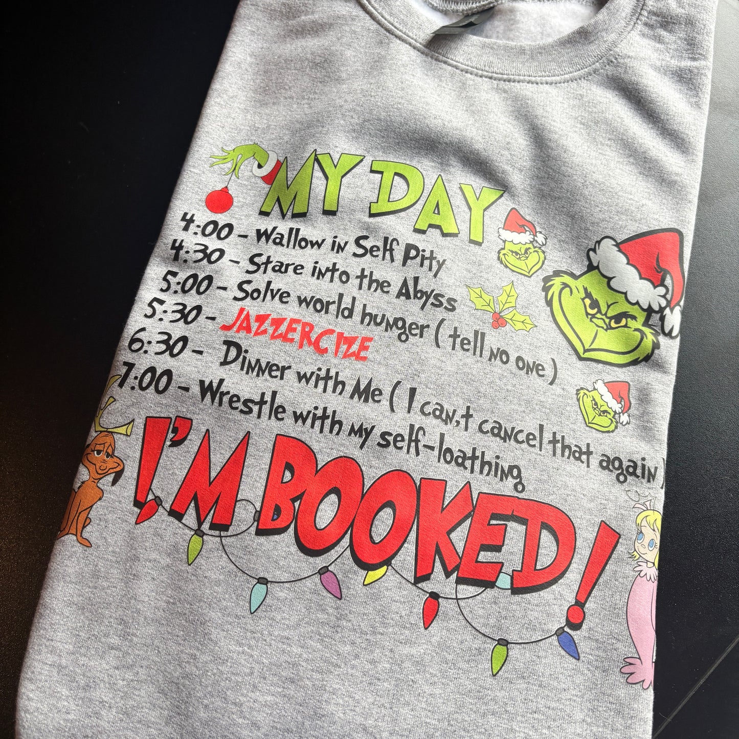 LARGE MARL I'M BOOKED SWEATSHIRT *SAMPLE*