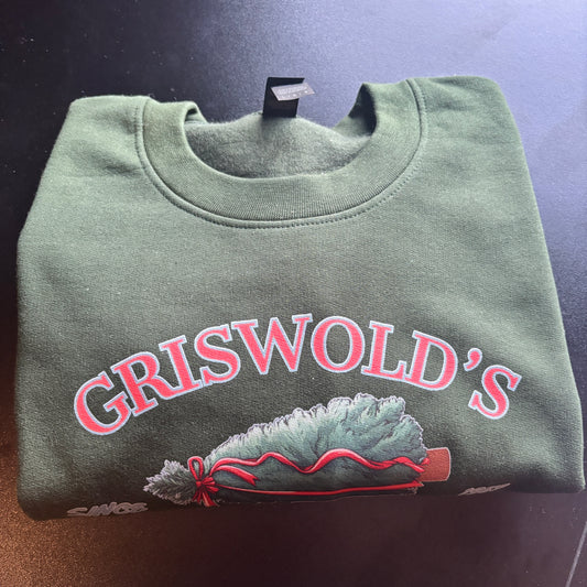 LARGE GREEN GRISWOLD PRINTED SWEATSHIRT *SAMPLE*