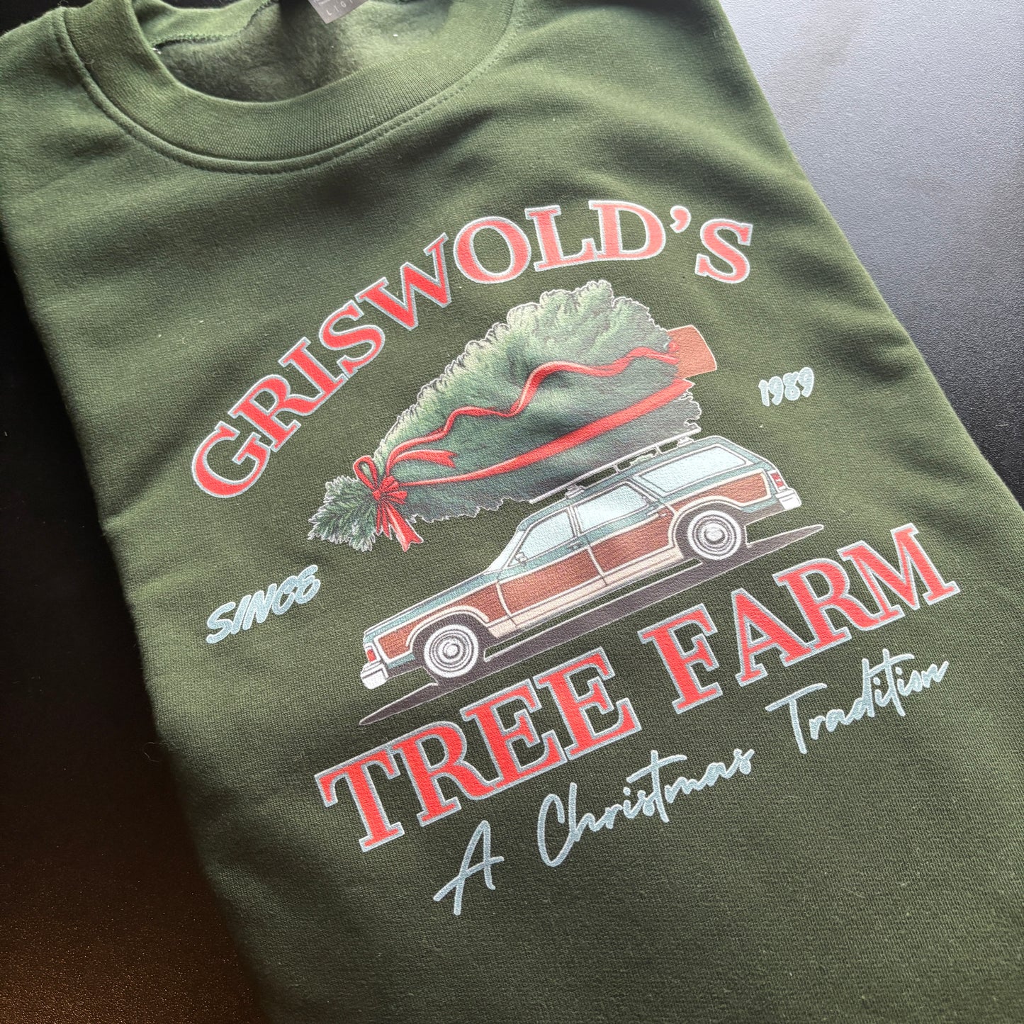 LARGE GREEN GRISWOLD PRINTED SWEATSHIRT *SAMPLE*