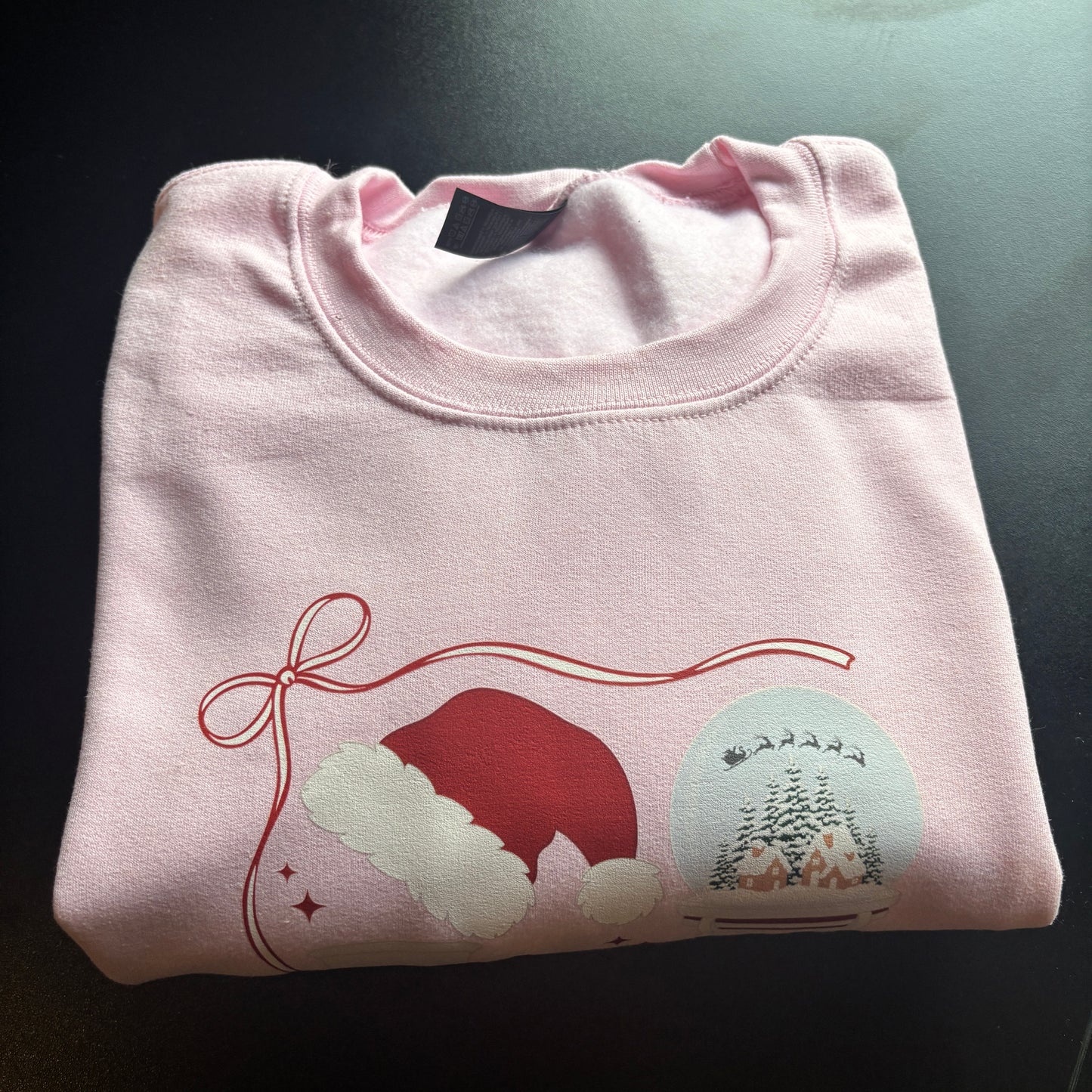 XL PINK SANTA CLAUS PRINTED SWEATSHIRT *SAMPLE*