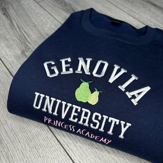 GENOVIA UNIVERSITY EMBROIDERED SWEATSHIRT