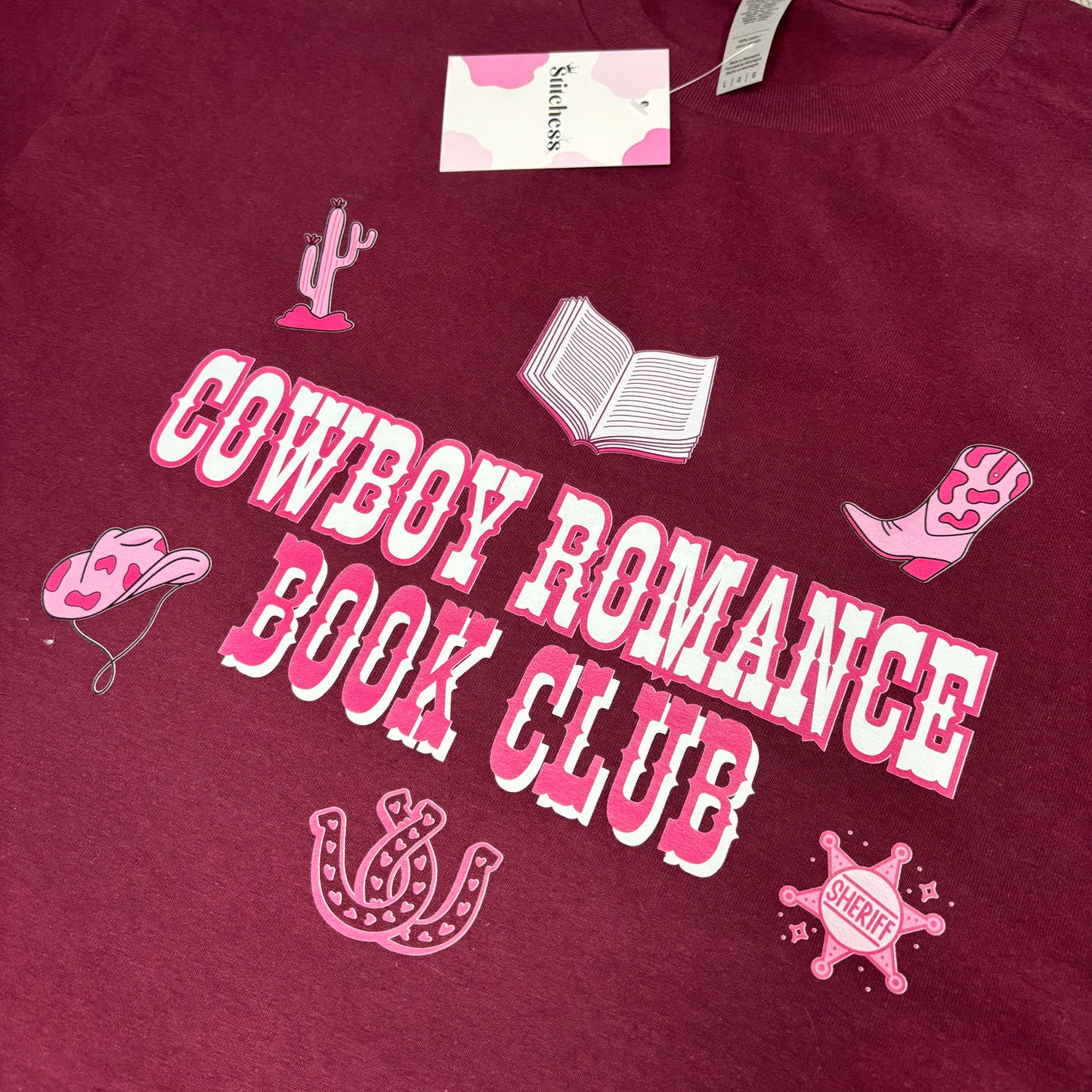 COWBOY ROMANCE BOOK CLUB PRINTED T-SHIRT/SWEATSHIRT